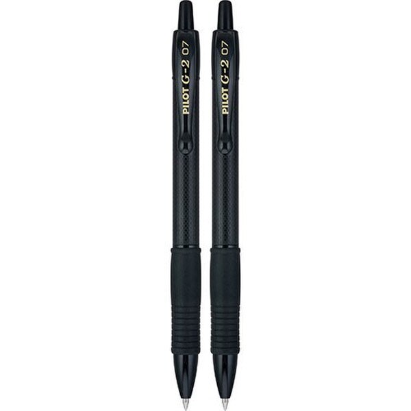 Pilot G2 Edge Gel Pen - Black .7mm 2Pk BP Fine